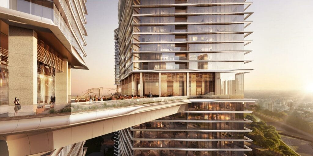 Cầu trên không nối các tháp căn hộ Springlight City